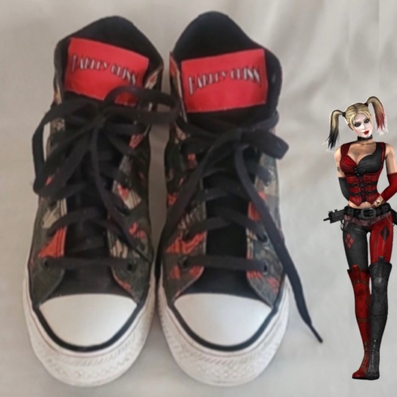 Converse Chuck Taylor All Star Harley Quinn high tops NWOB - Picture 1 of 4